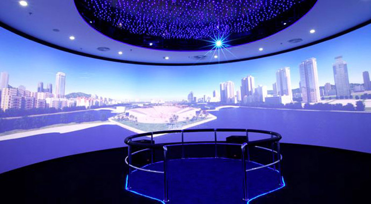 紫云媒体互动360°环幕影院数字媒体展厅