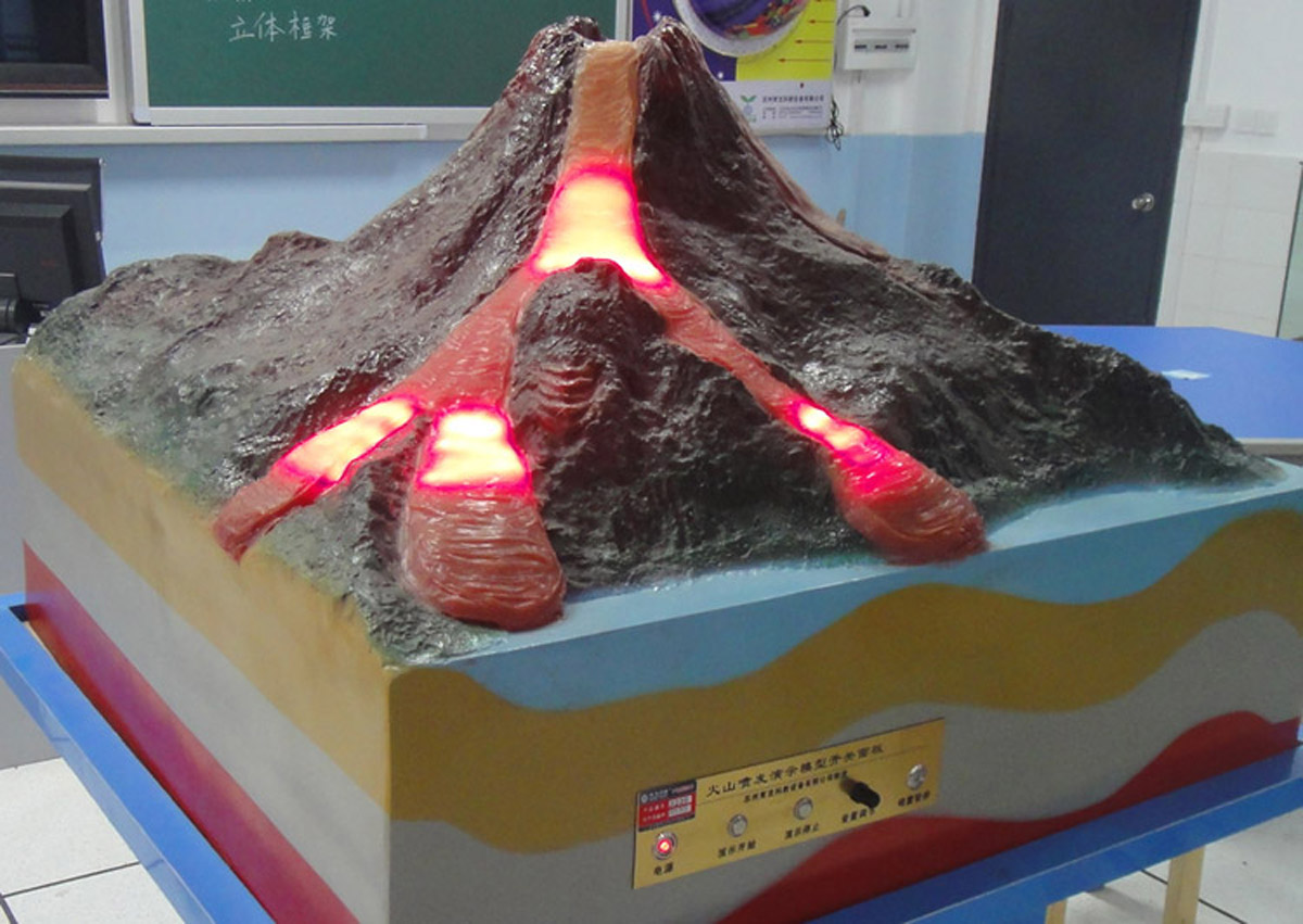 莲花媒体互动火山喷发模拟