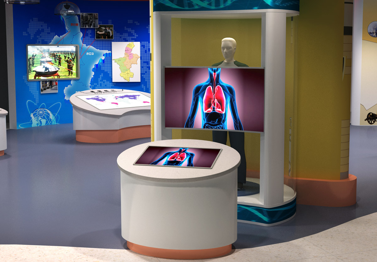 光山媒体互动禁毒AR模拟血液循环系统